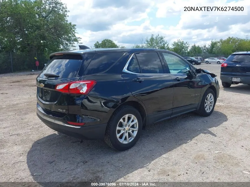 2019 Chevrolet Equinox Lt VIN: 2GNAXTEV7K6274500 Lot: 39876096