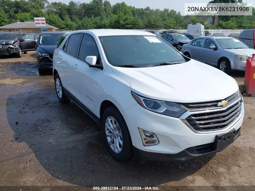 2019 Chevrolet Equinox Lt VIN: 2GNAXKEV8K6231908 Lot: 39912184