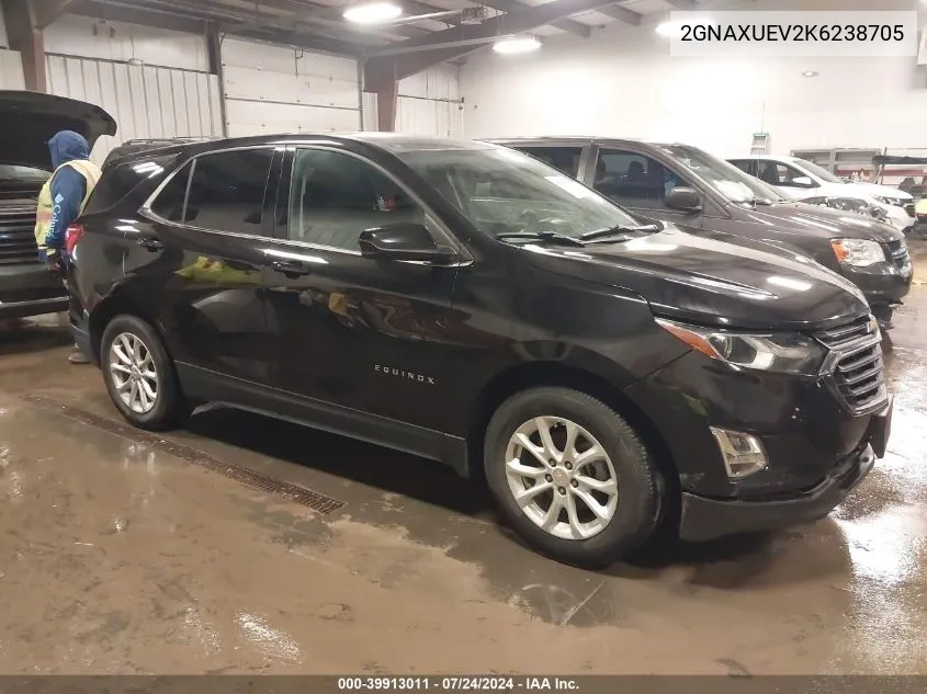 2019 Chevrolet Equinox Lt VIN: 2GNAXUEV2K6238705 Lot: 39913011