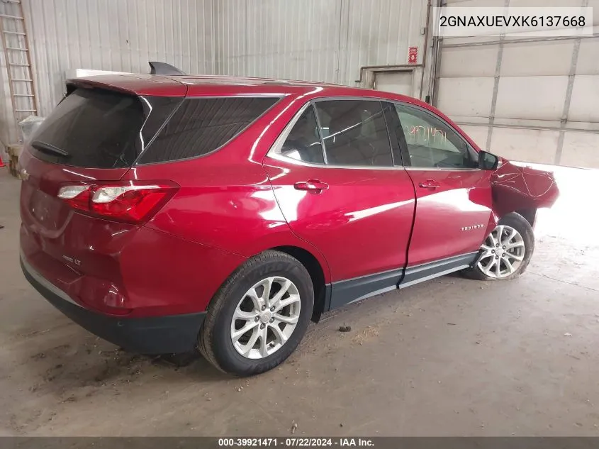 2019 Chevrolet Equinox Lt VIN: 2GNAXUEVXK6137668 Lot: 39921471