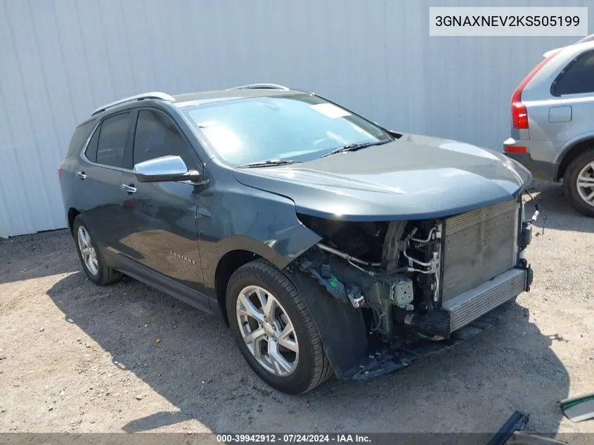 2019 Chevrolet Equinox Premier VIN: 3GNAXNEV2KS505199 Lot: 39942912