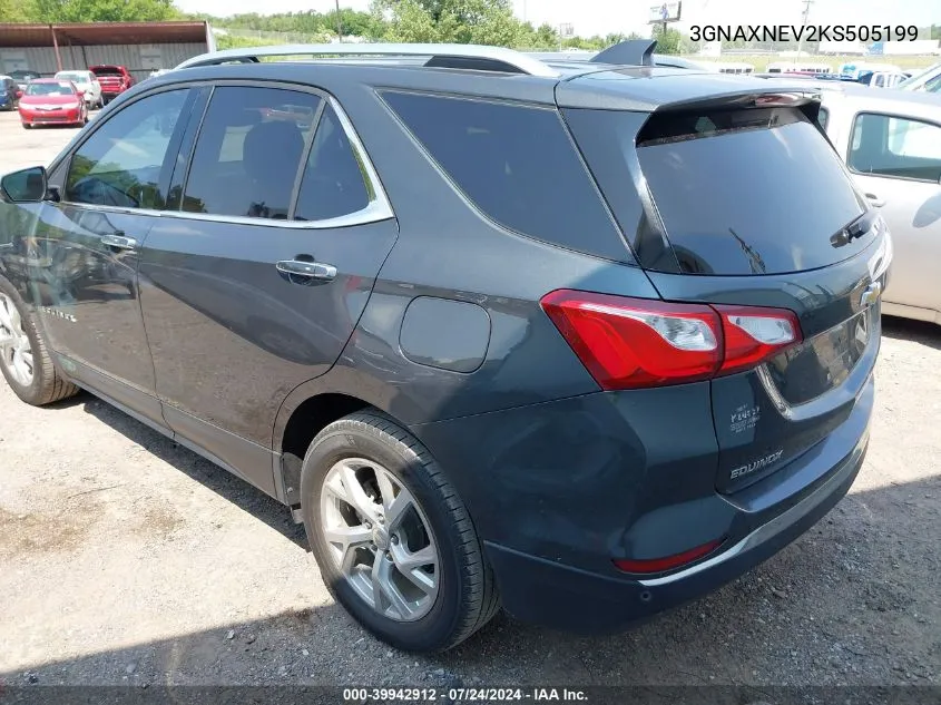 2019 Chevrolet Equinox Premier VIN: 3GNAXNEV2KS505199 Lot: 39942912