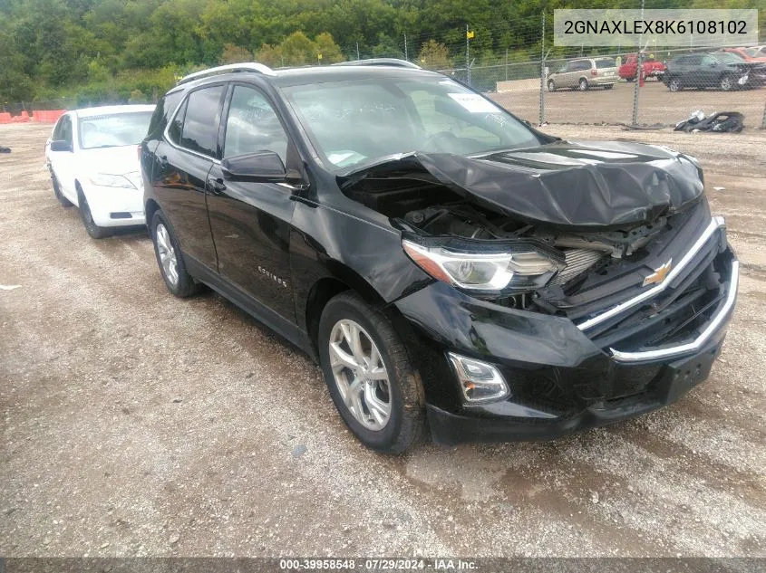 2019 Chevrolet Equinox Lt VIN: 2GNAXLEX8K6108102 Lot: 39958548