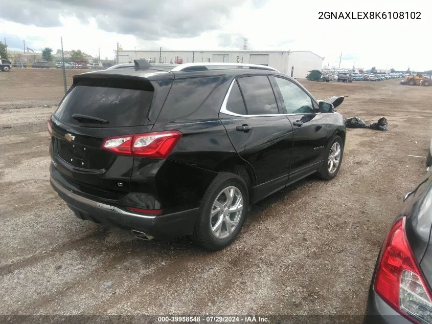 2019 Chevrolet Equinox Lt VIN: 2GNAXLEX8K6108102 Lot: 39958548