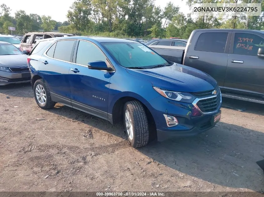 2019 Chevrolet Equinox Lt VIN: 2GNAXUEV3K6224795 Lot: 39963700