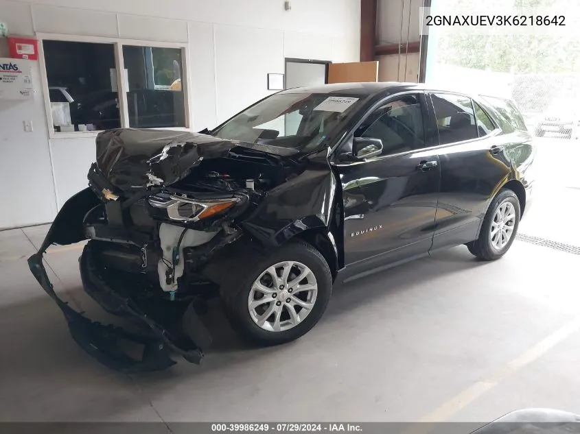 2019 Chevrolet Equinox Lt VIN: 2GNAXUEV3K6218642 Lot: 39986249