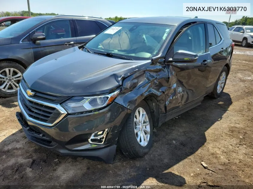 2019 Chevrolet Equinox Lt VIN: 2GNAXJEV1K6303770 Lot: 40041759