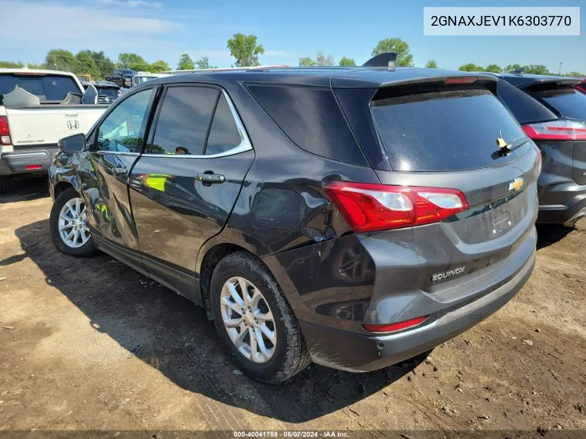 2019 Chevrolet Equinox Lt VIN: 2GNAXJEV1K6303770 Lot: 40041759