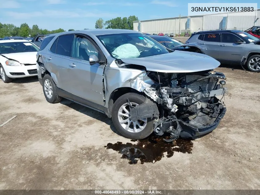 2019 Chevrolet Equinox Lt VIN: 3GNAXTEV1KS613883 Lot: 40048493