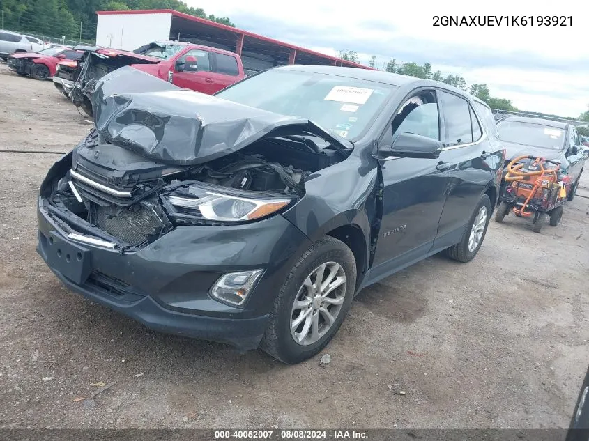 2019 Chevrolet Equinox Lt VIN: 2GNAXUEV1K6193921 Lot: 40052007