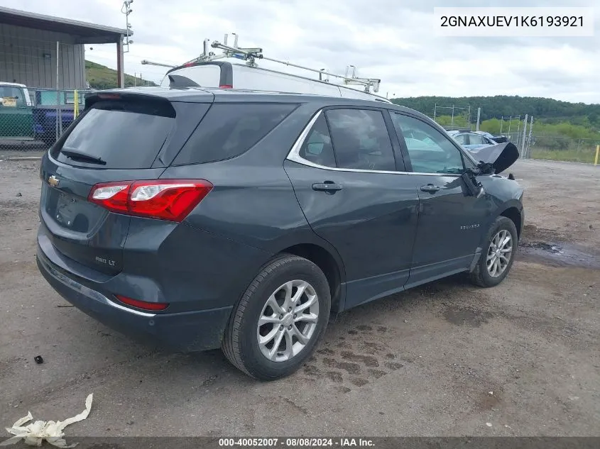 2019 Chevrolet Equinox Lt VIN: 2GNAXUEV1K6193921 Lot: 40052007