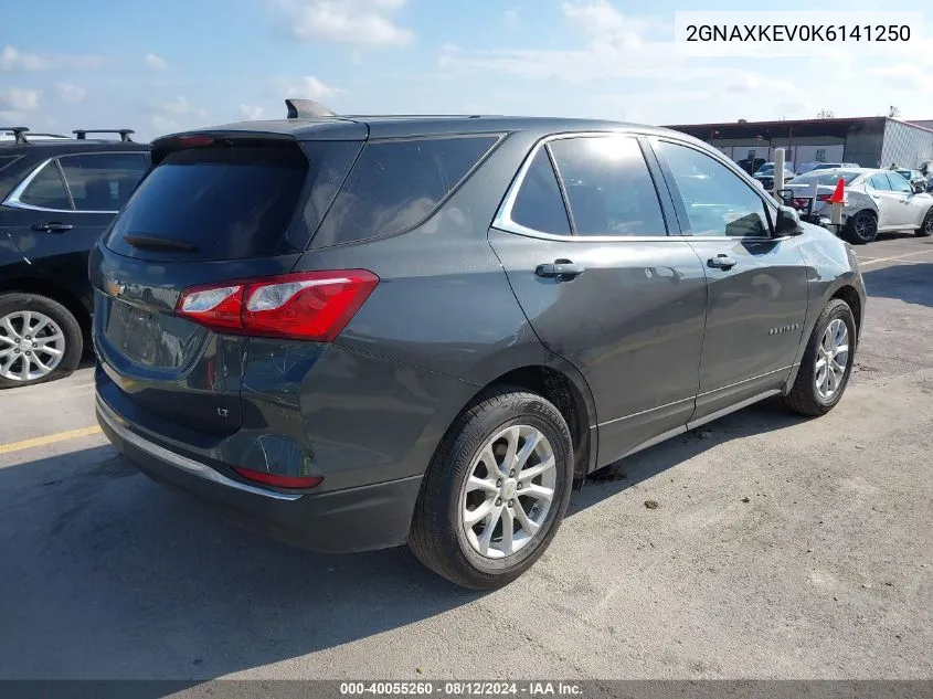 2019 Chevrolet Equinox Lt VIN: 2GNAXKEV0K6141250 Lot: 40055260