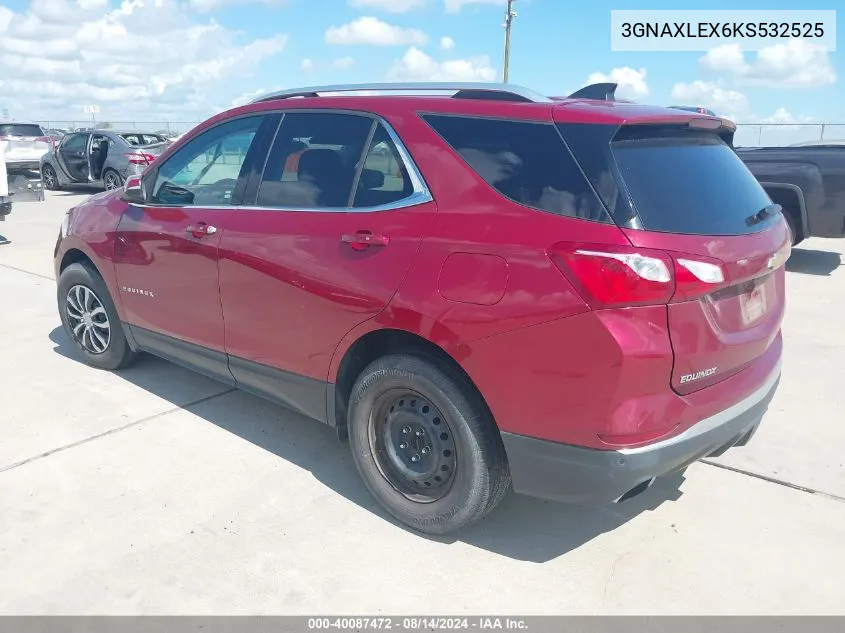 3GNAXLEX6KS532525 2019 Chevrolet Equinox Lt