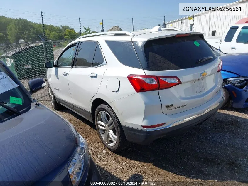 2019 Chevrolet Equinox Premier VIN: 2GNAXYEX5K6256561 Lot: 40089892