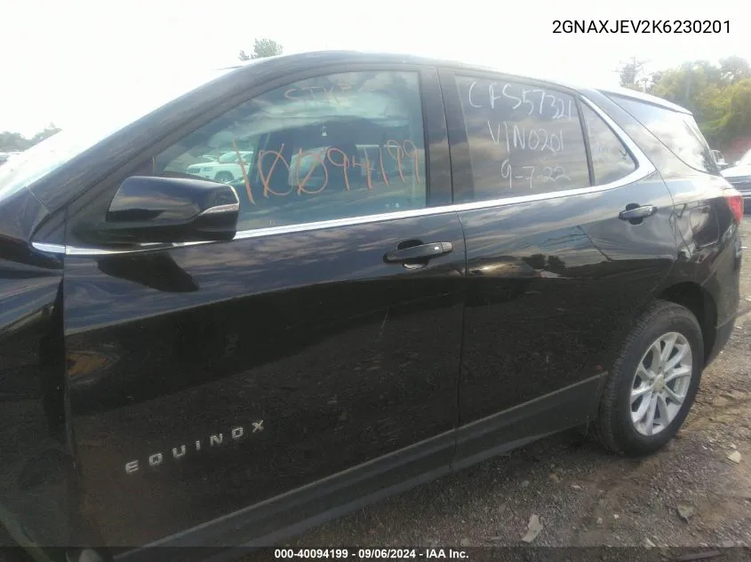 2GNAXJEV2K6230201 2019 Chevrolet Equinox Lt