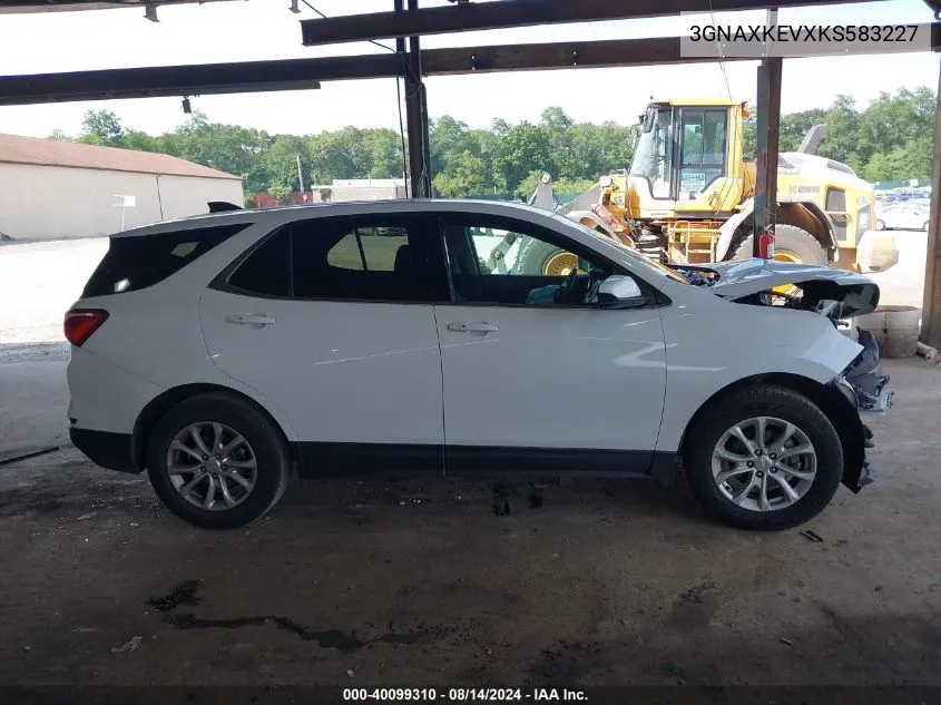 2019 Chevrolet Equinox Lt VIN: 3GNAXKEVXKS583227 Lot: 40099310