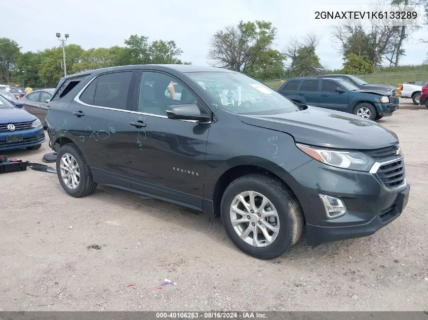 2019 Chevrolet Equinox Lt VIN: 2GNAXTEV1K6133289 Lot: 40106263