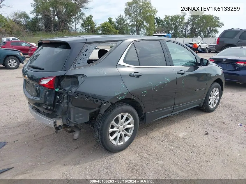 2019 Chevrolet Equinox Lt VIN: 2GNAXTEV1K6133289 Lot: 40106263