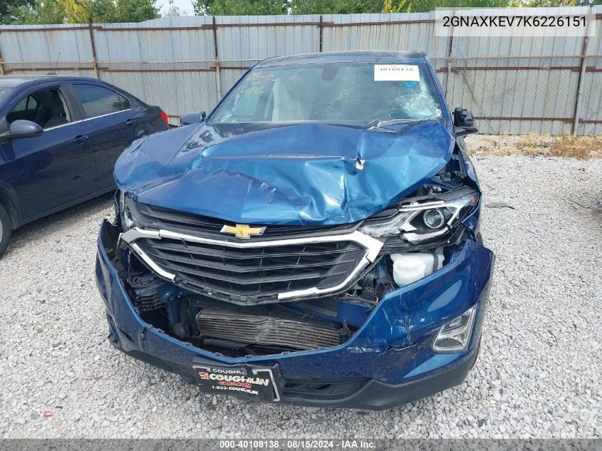 2GNAXKEV7K6226151 2019 Chevrolet Equinox Lt