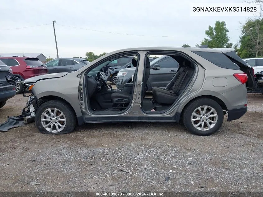 2019 Chevrolet Equinox Lt VIN: 3GNAXKEVXKS514828 Lot: 40109879