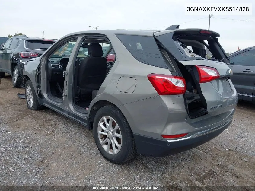 2019 Chevrolet Equinox Lt VIN: 3GNAXKEVXKS514828 Lot: 40109879