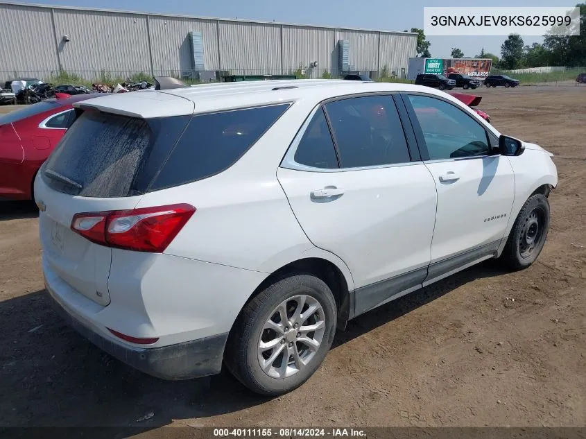 3GNAXJEV8KS625999 2019 Chevrolet Equinox Lt