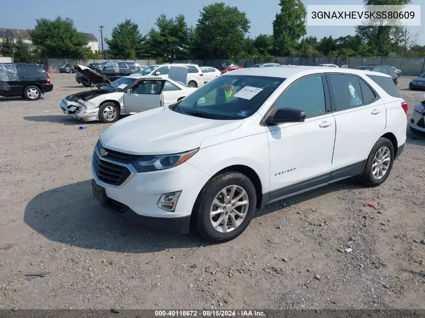 3GNAXHEV5KS580609 2019 Chevrolet Equinox Ls