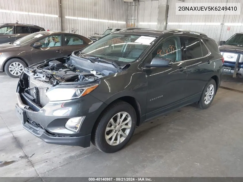 2019 Chevrolet Equinox Lt VIN: 2GNAXUEV5K6249410 Lot: 40140987