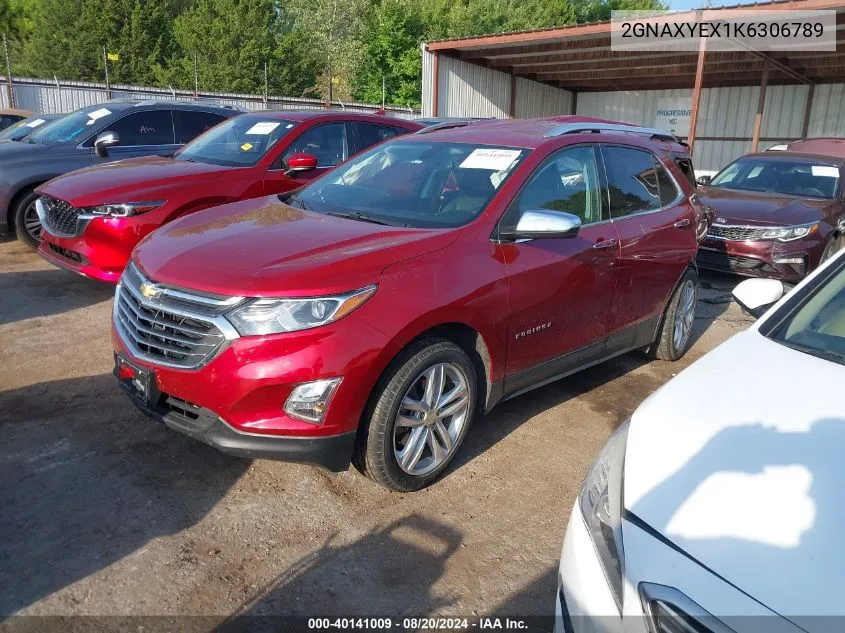 2019 Chevrolet Equinox Premier VIN: 2GNAXYEX1K6306789 Lot: 40141009