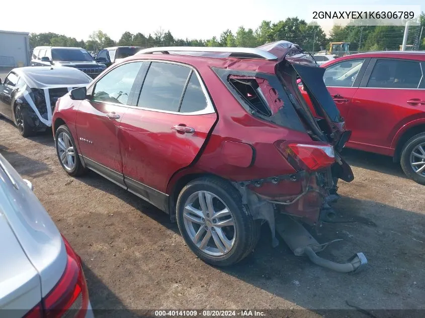 2019 Chevrolet Equinox Premier VIN: 2GNAXYEX1K6306789 Lot: 40141009