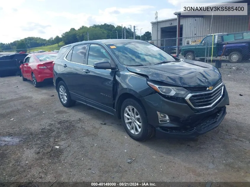 2019 Chevrolet Equinox Lt VIN: 3GNAXUEV3KS585400 Lot: 40149000