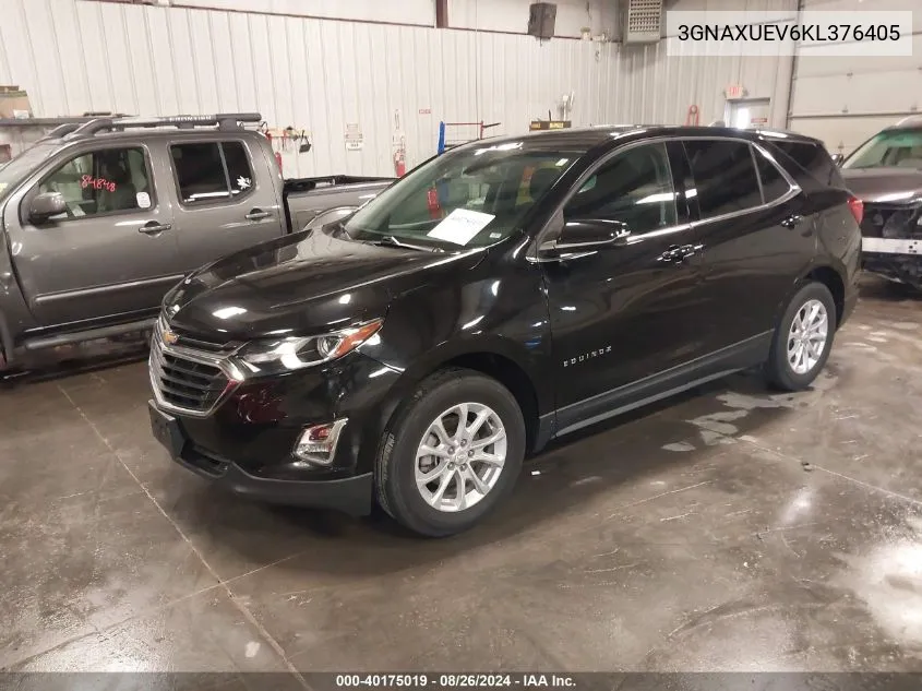 2019 Chevrolet Equinox Lt VIN: 3GNAXUEV6KL376405 Lot: 40175019