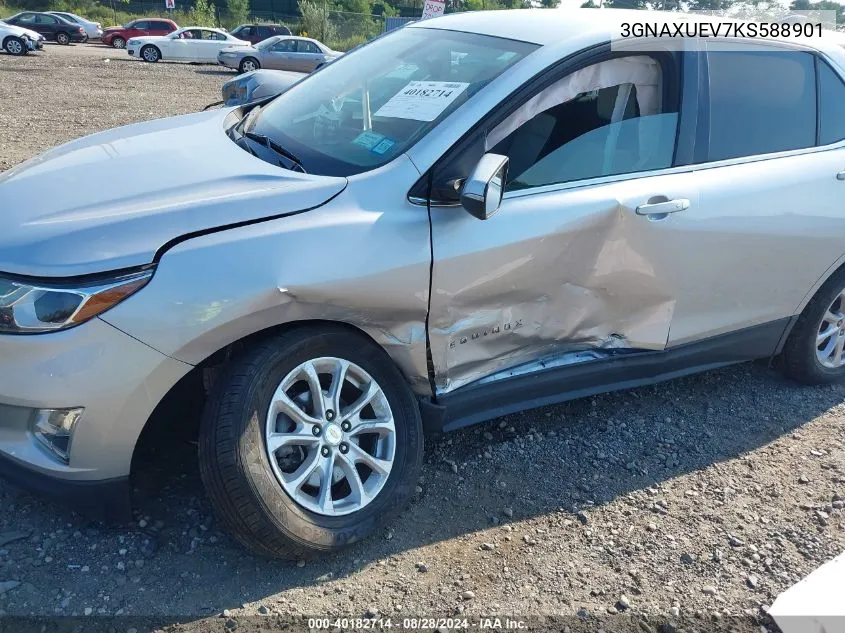 2019 Chevrolet Equinox Lt VIN: 3GNAXUEV7KS588901 Lot: 40182714