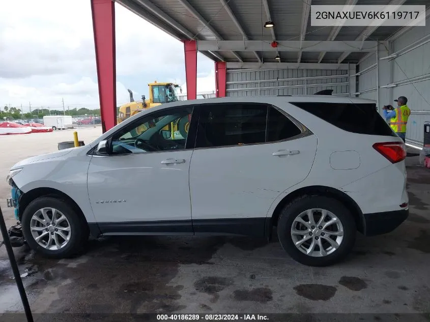 2019 Chevrolet Equinox Lt VIN: 2GNAXUEV6K6119717 Lot: 40186289