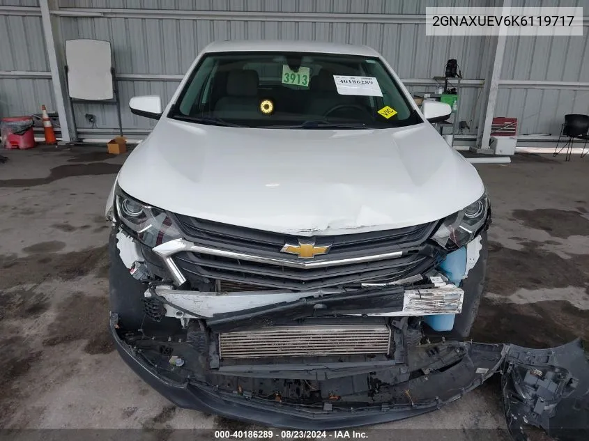 2019 Chevrolet Equinox Lt VIN: 2GNAXUEV6K6119717 Lot: 40186289