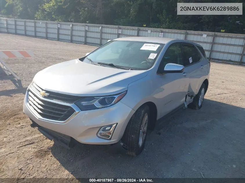 2019 Chevrolet Equinox Lt VIN: 2GNAXKEV6K6289886 Lot: 40187987