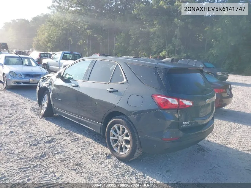 2019 Chevrolet Equinox Ls VIN: 2GNAXHEV5K6141747 Lot: 40188992