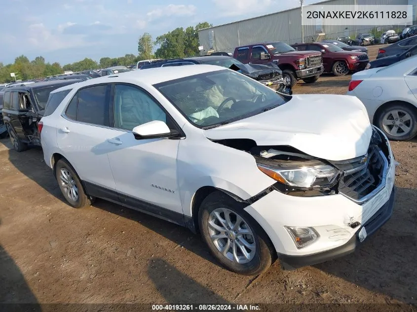 2019 Chevrolet Equinox Lt VIN: 2GNAXKEV2K6111828 Lot: 40193261