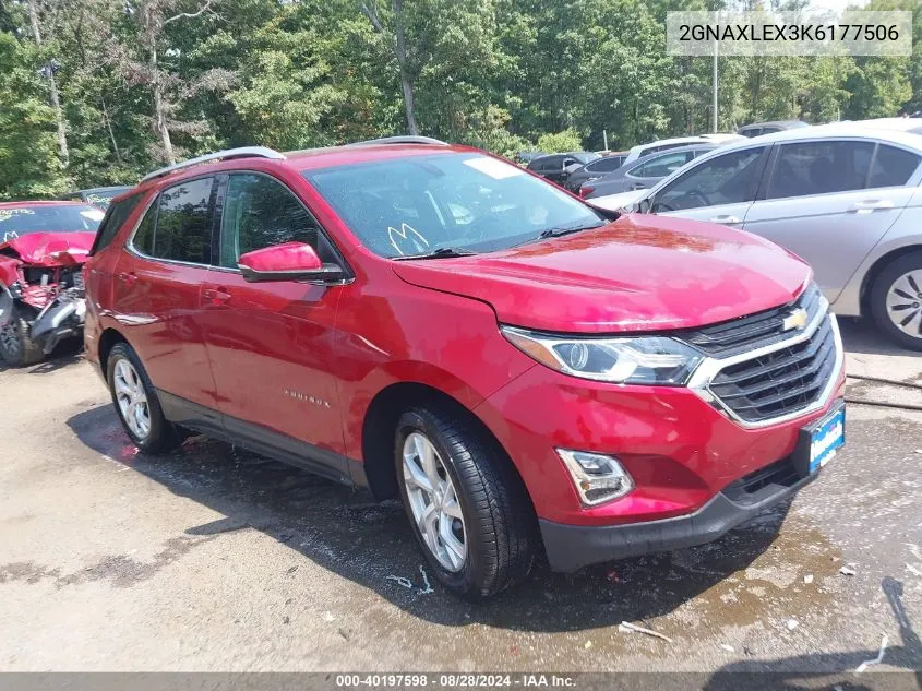 2019 Chevrolet Equinox Lt VIN: 2GNAXLEX3K6177506 Lot: 40197598