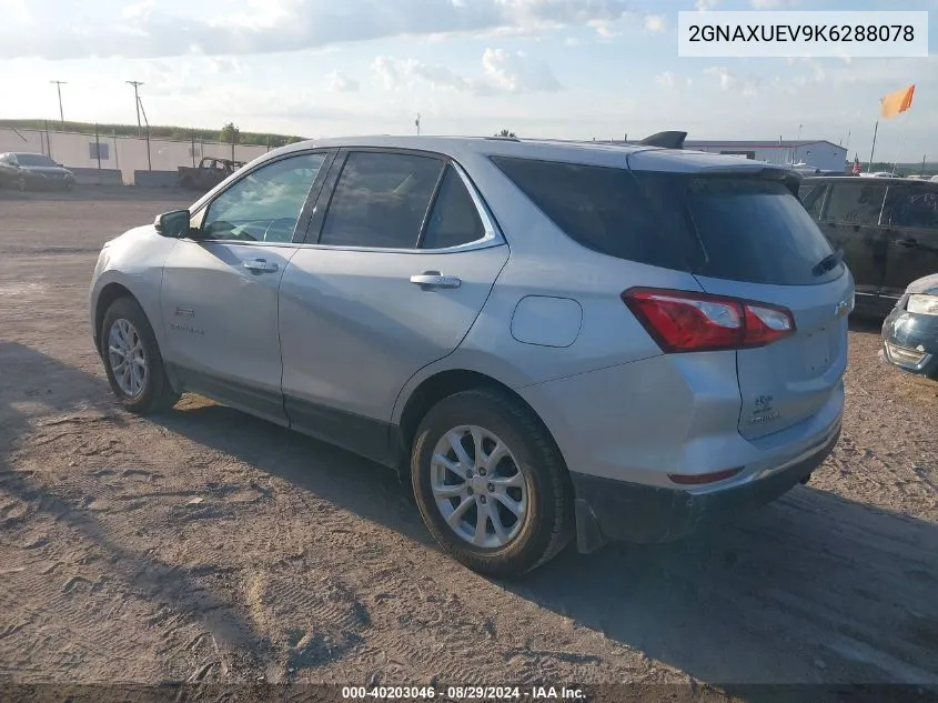 2019 Chevrolet Equinox Lt VIN: 2GNAXUEV9K6288078 Lot: 40203046