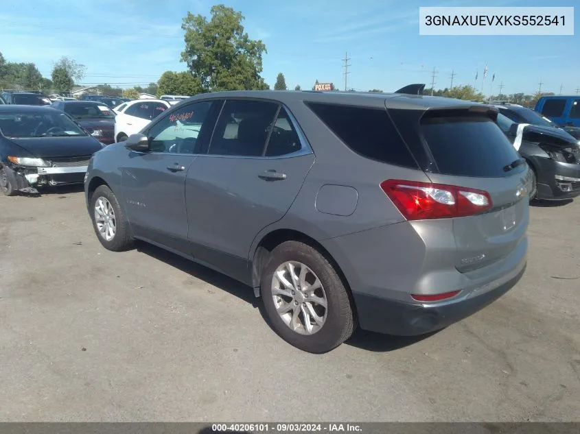 2019 Chevrolet Equinox Lt VIN: 3GNAXUEVXKS552541 Lot: 40206101