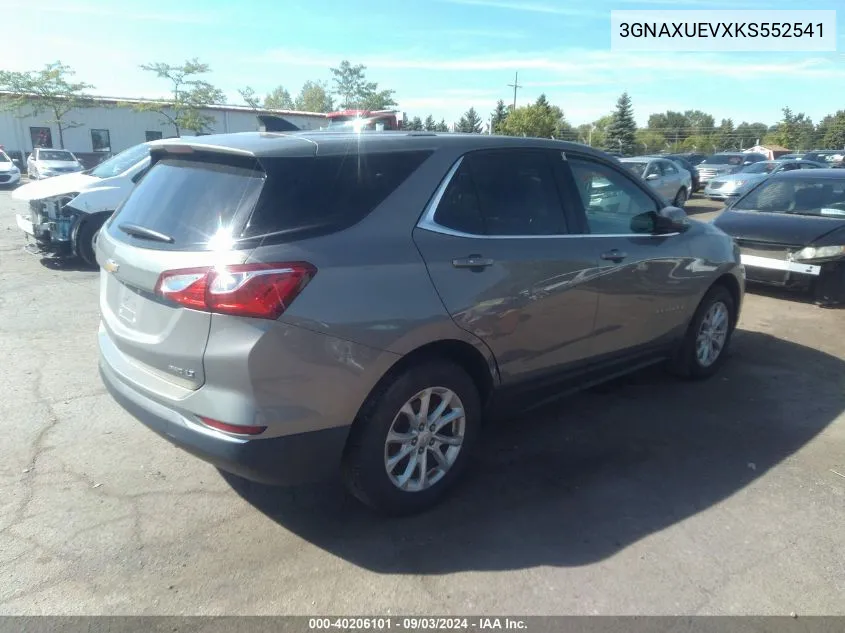 2019 Chevrolet Equinox Lt VIN: 3GNAXUEVXKS552541 Lot: 40206101