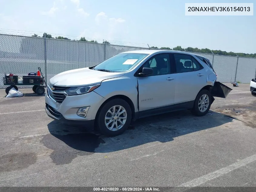 2019 Chevrolet Equinox Ls VIN: 2GNAXHEV3K6154013 Lot: 40218020