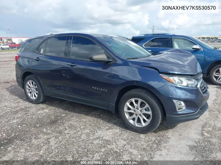 2019 Chevrolet Equinox Ls VIN: 3GNAXHEV7KS530570 Lot: 40219882