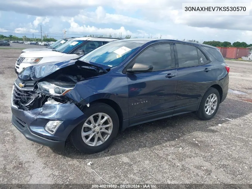 2019 Chevrolet Equinox Ls VIN: 3GNAXHEV7KS530570 Lot: 40219882