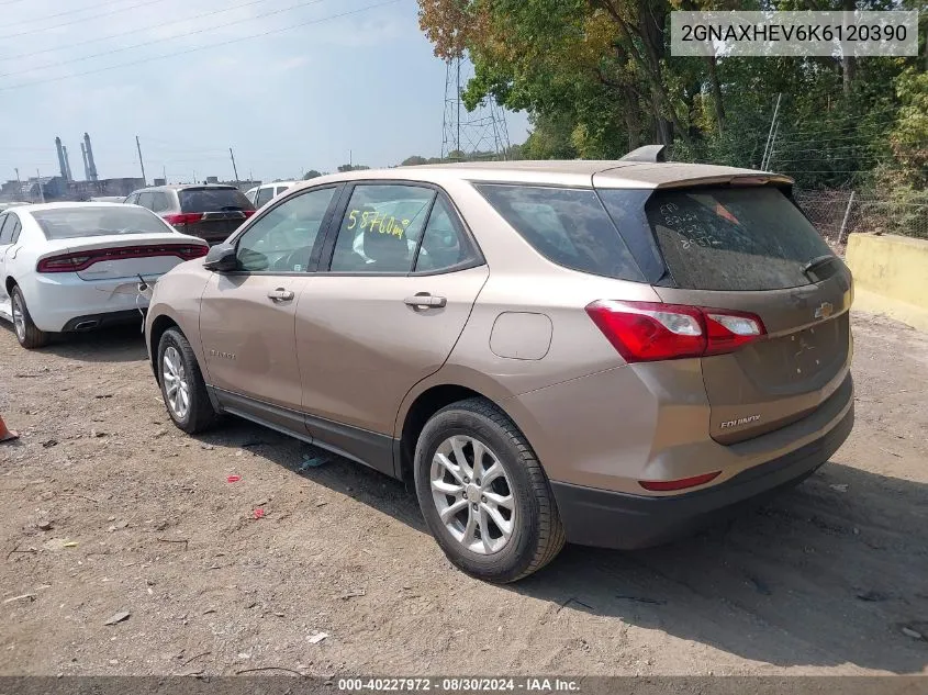 2019 Chevrolet Equinox Ls VIN: 2GNAXHEV6K6120390 Lot: 40227972