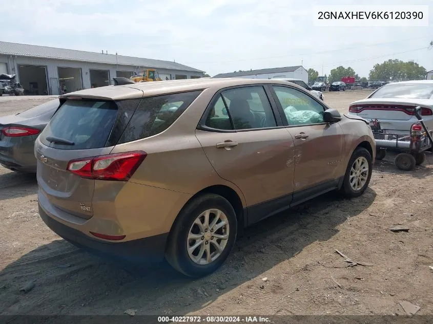 2019 Chevrolet Equinox Ls VIN: 2GNAXHEV6K6120390 Lot: 40227972