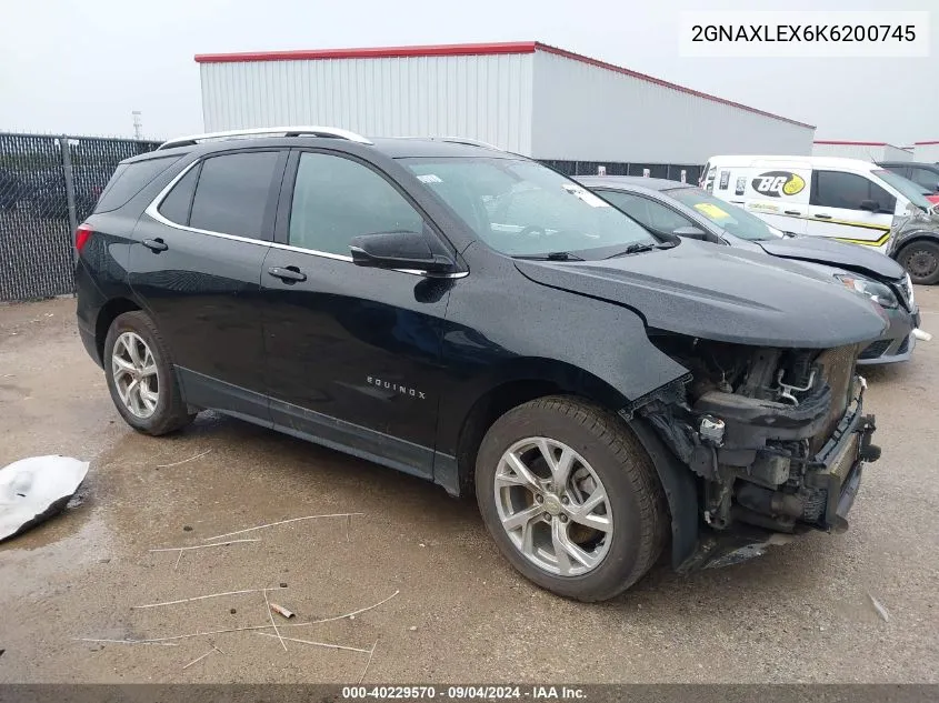 2019 Chevrolet Equinox Lt VIN: 2GNAXLEX6K6200745 Lot: 40229570