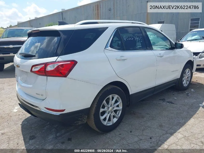 2019 Chevrolet Equinox Lt VIN: 2GNAXUEV2K6224786 Lot: 40229905