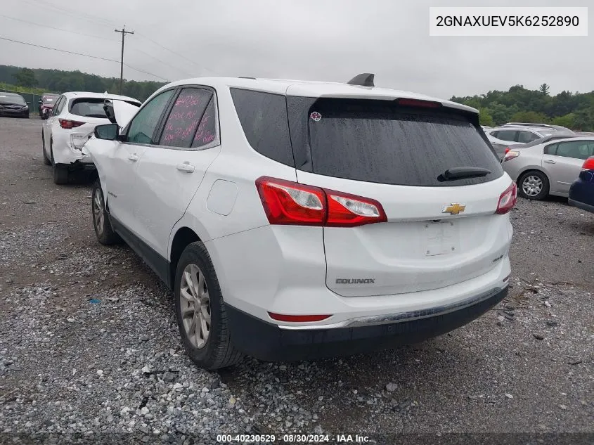 2019 Chevrolet Equinox Lt VIN: 2GNAXUEV5K6252890 Lot: 40230529